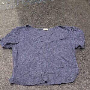 Garage Navy Scoop Crop Top